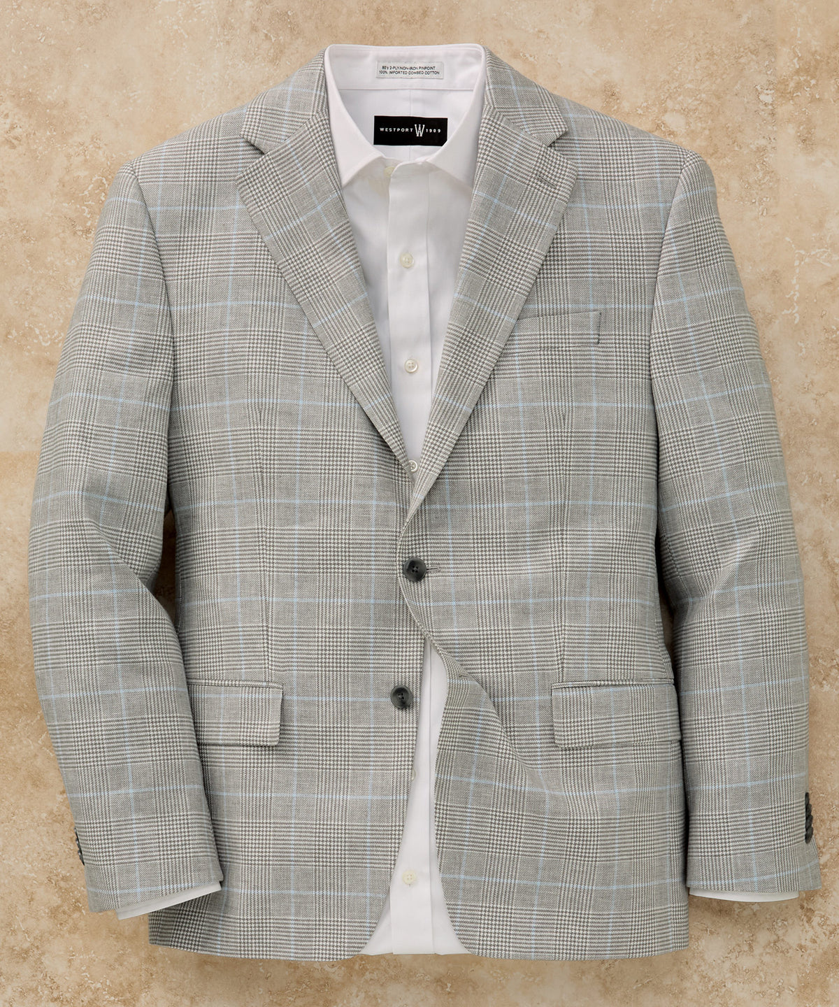 Michael Kors Two-Button Side Vent Glen Plaid Sport Coat, Men's Big & Tall