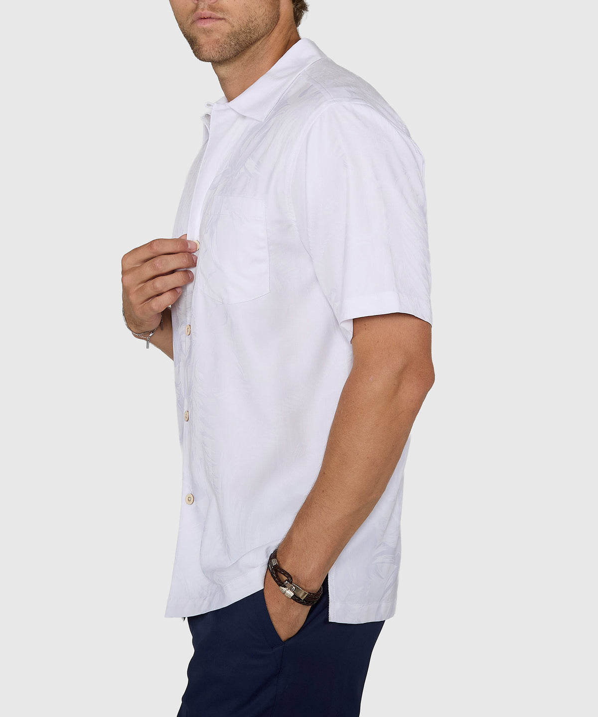 Tommy Bahama Coastal Ease Botanic Loom Camp Shirt, Men's Big & Tall