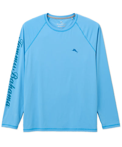 Tommy Bahama Chill Time Bay Long Sleeve Crew Neck Rash Guard Shirt, Men's Big & Tall