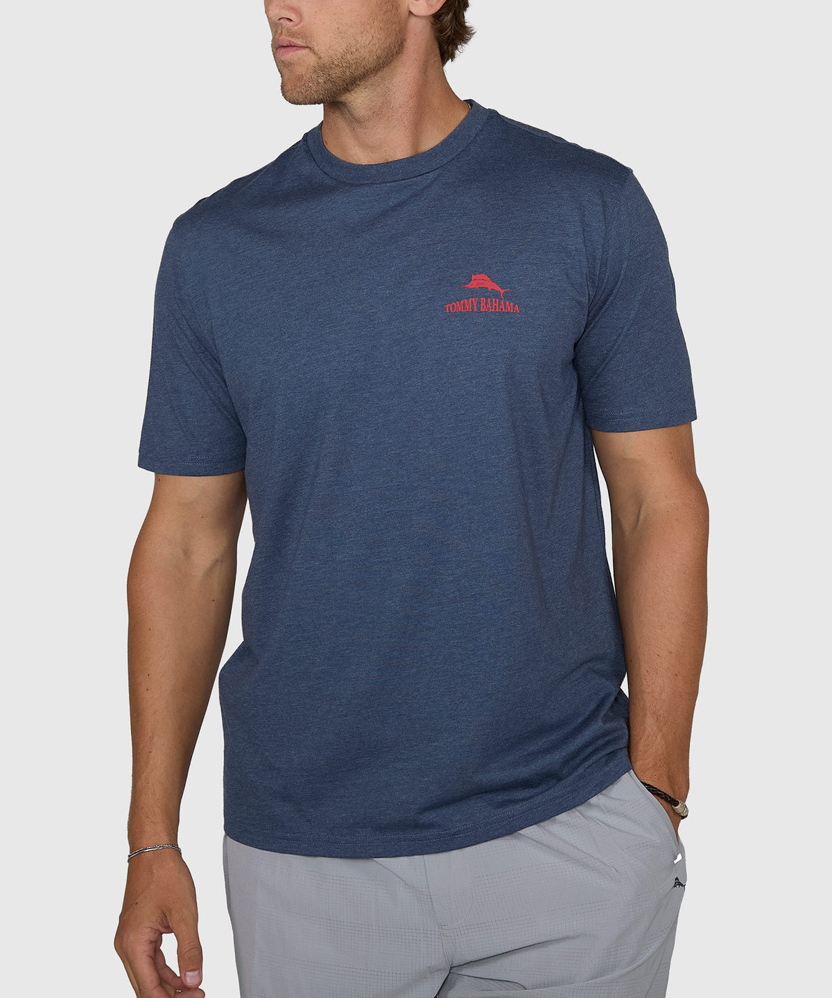 Tommy Bahama Rum White and Brew Crew Neck T-Shirt, Men's Big & Tall