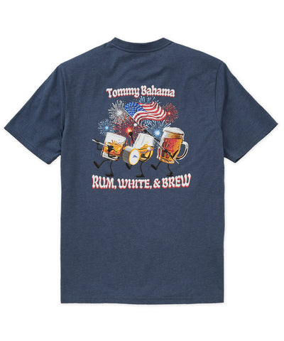 Tommy Bahama Rum White and Brew Crew Neck T-Shirt, Men's Big & Tall