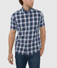 Westport Lifestyle Short Sleeve Washed Out Plaid Sport Shirt