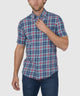 Westport Lifestyle Short Sleeve Washed Out Plaid Sport Shirt