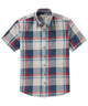 Westport Lifestyle Short Sleeve Washed Out Plaid Sport Shirt