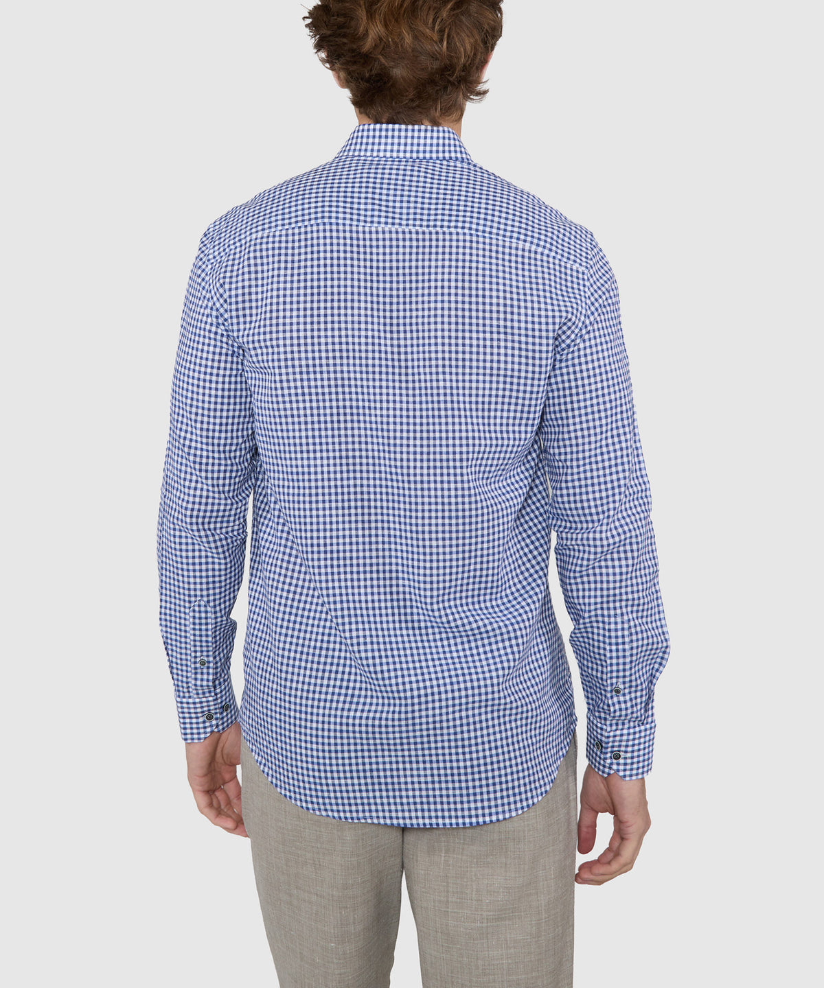 Westport Black Long Sleeve Button-Down Collar Linen Cotton Sport Shirt, Men's Big & Tall