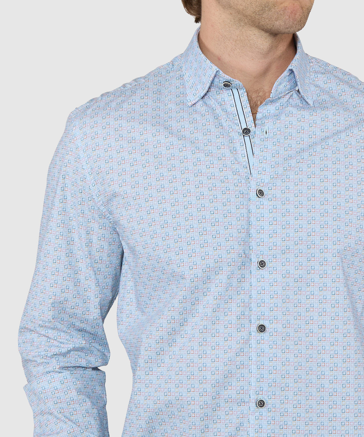 Westport Black Long Sleeve Print Sport Shirt, Men's Big & Tall