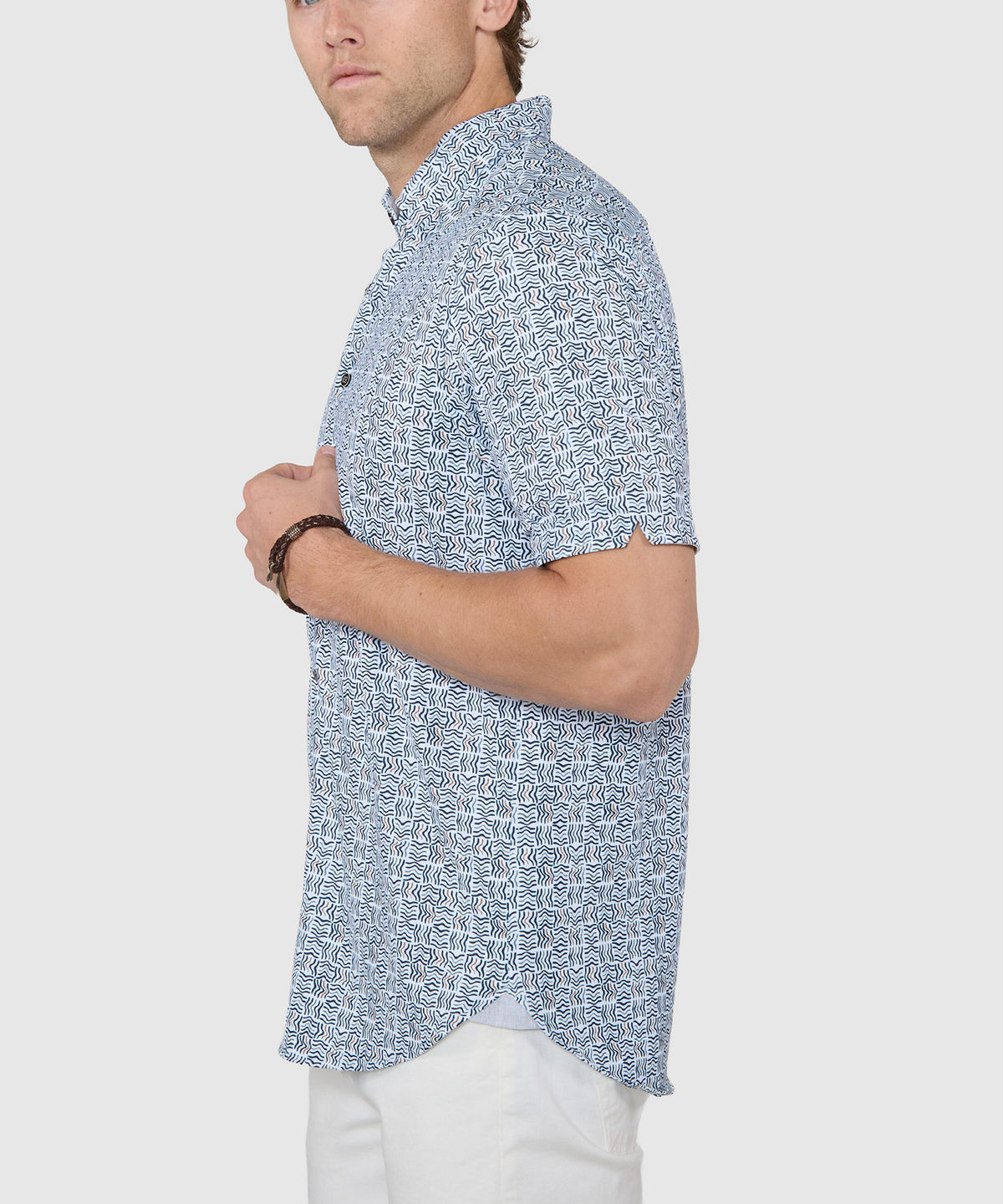 Westport Black Short Sleeve Printed Sport Shirt, Men's Big & Tall