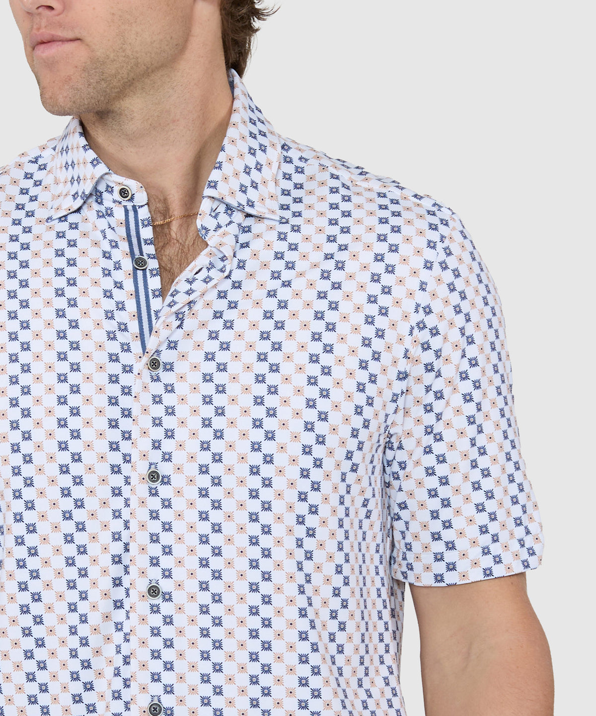 Westport Black Short Sleeve Printed Sport Shirt, Men's Big & Tall