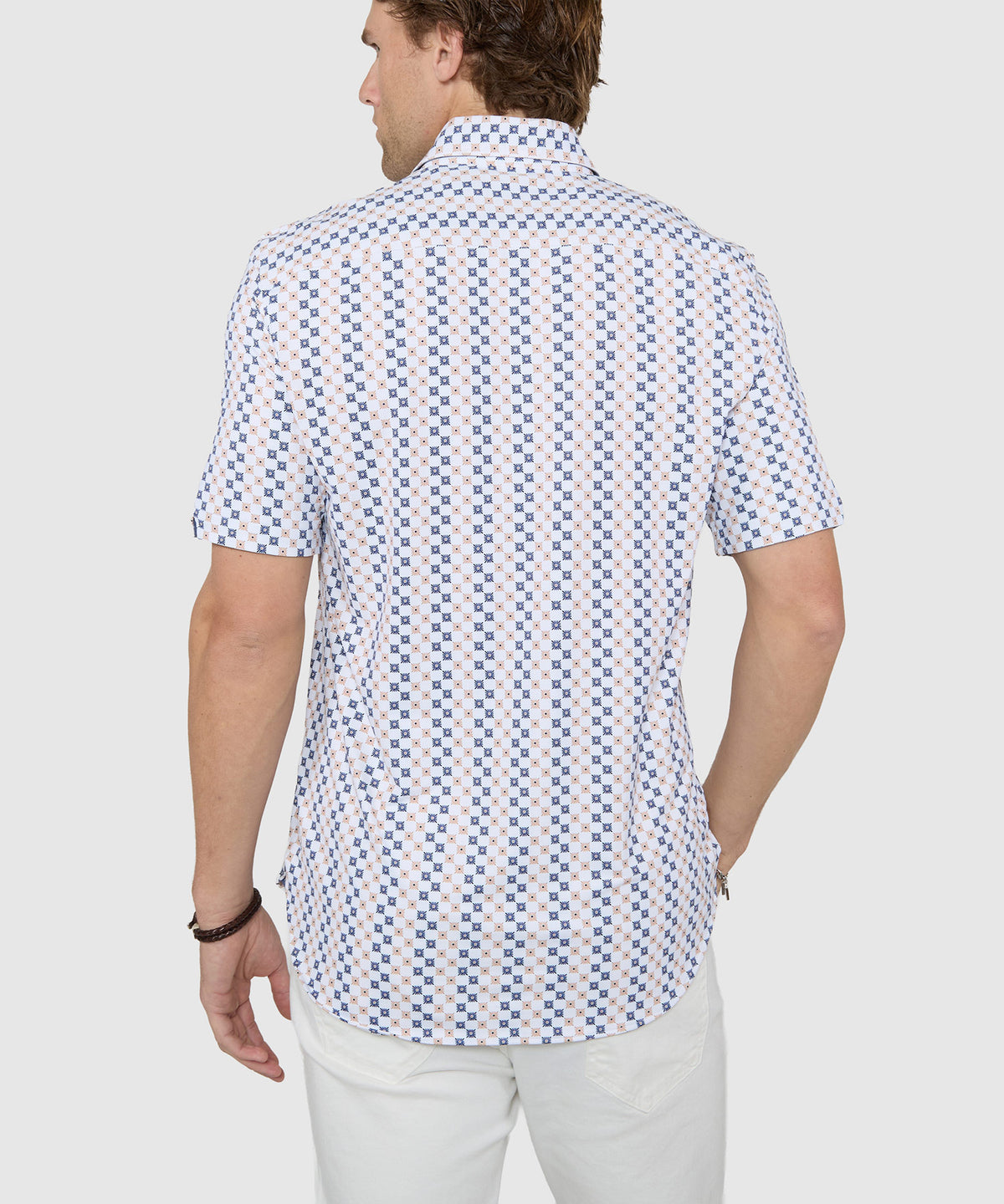 Westport Black Short Sleeve Printed Sport Shirt, Men's Big & Tall