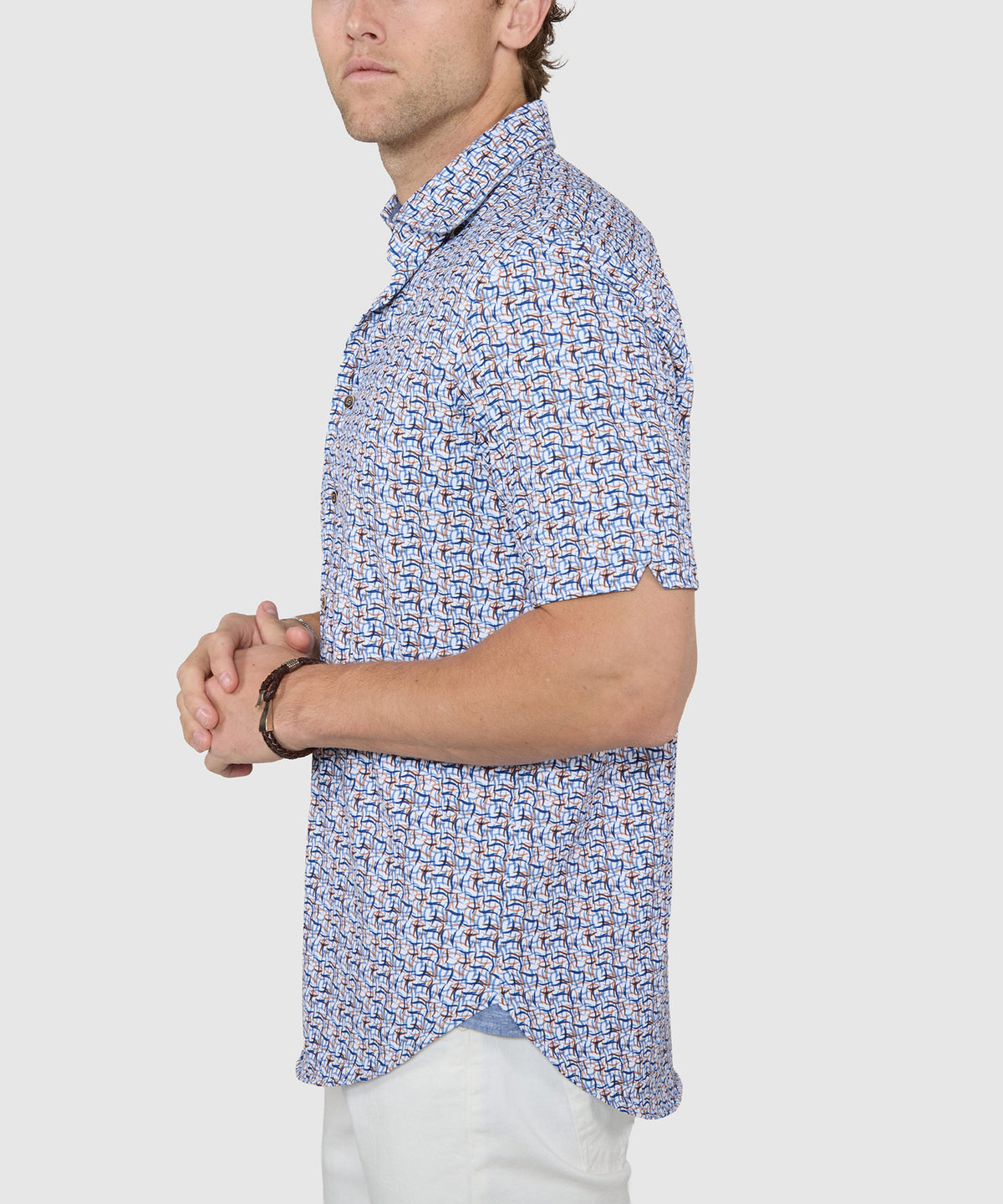 Westport Black Short Sleeve Printed Sport Shirt, Men's Big & Tall