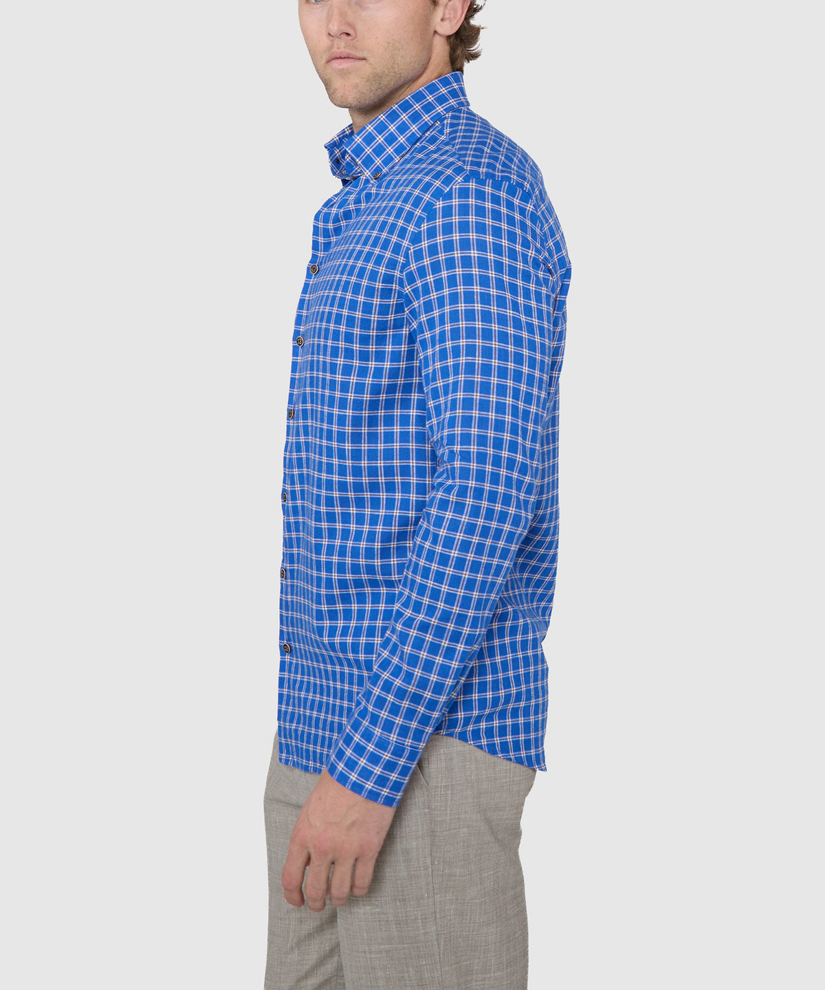 Westport Black Long Sleeve Button-Down Collar Linen-Cotton Sport Shirt, Men's Big & Tall