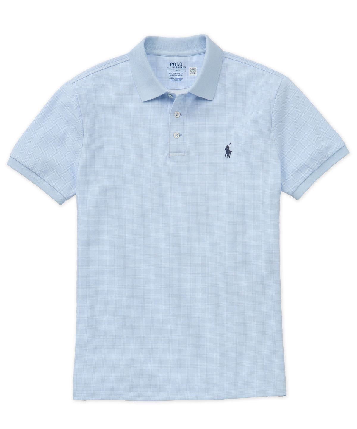 Polo Ralph Lauren Short Sleeve Glen Plaid Stretch Mesh Polo, Men's Big & Tall