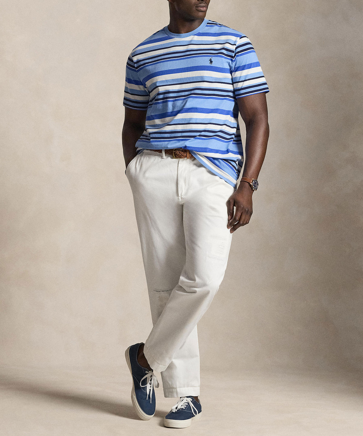 Polo Ralph Lauren Short Sleeve Animated Stripe T-Shirt, Men's Big & Tall