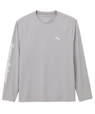 Tommy Bahama Long Sleeve Chill Time Bay Crew Rash Guard Swim Shirt, Men's Big & Tall