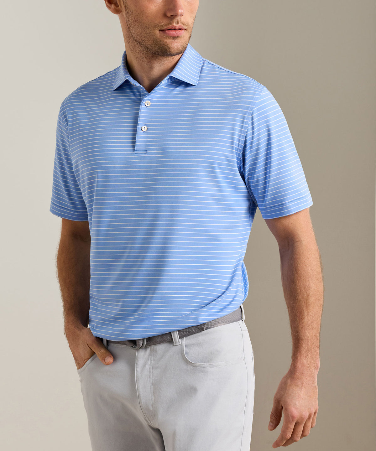 Peter Millar Oaks Stripe Polo, Men's Big & Tall