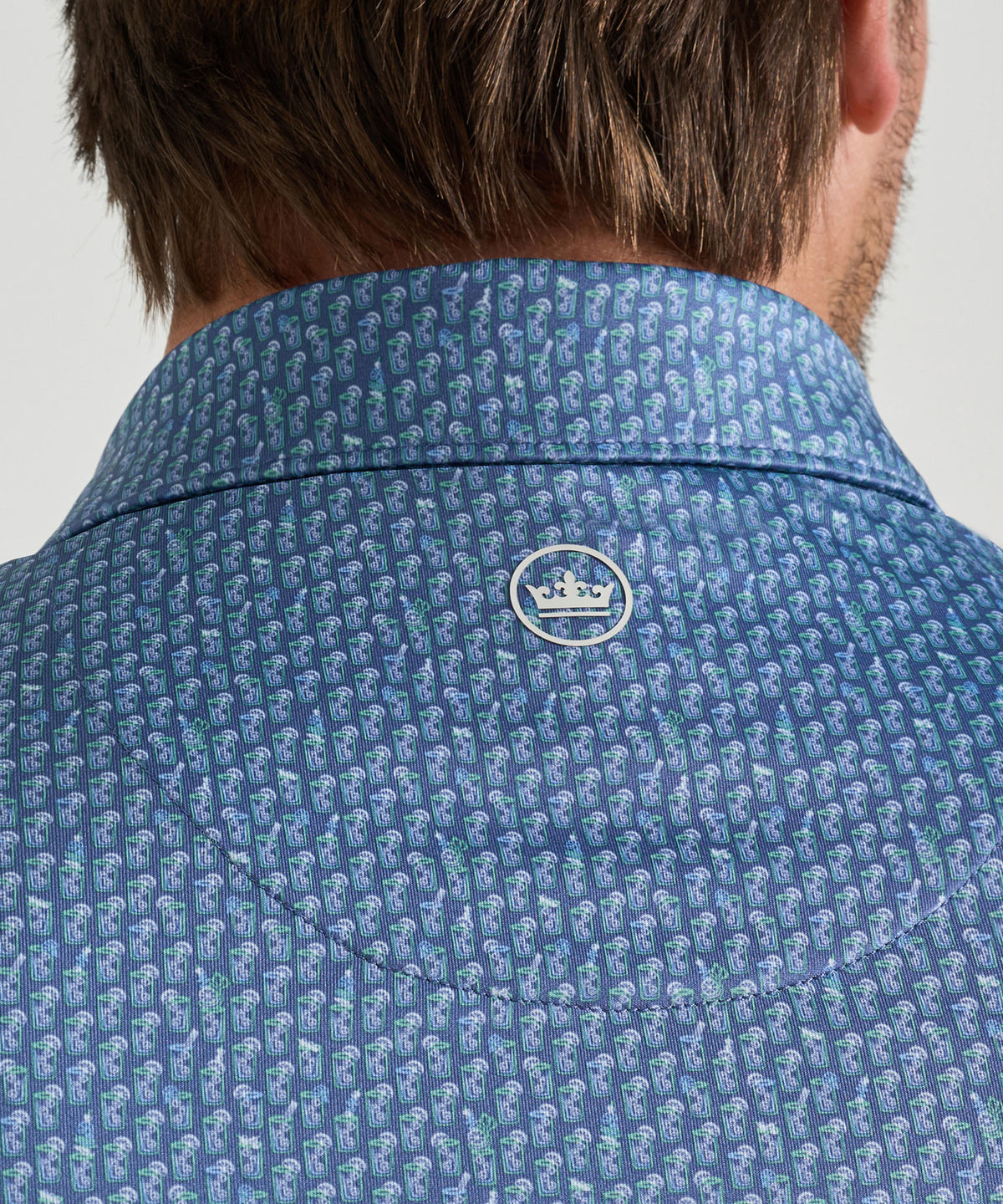 Peter Millar Bloody Mary Print Polo, Men's Big & Tall
