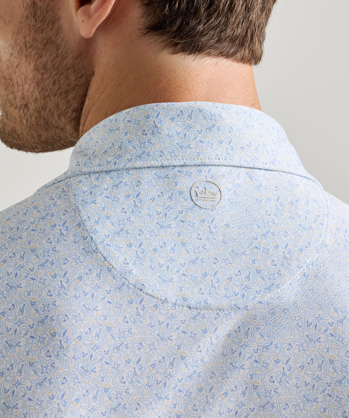 Peter Millar Andover Print Polo, Men's Big & Tall