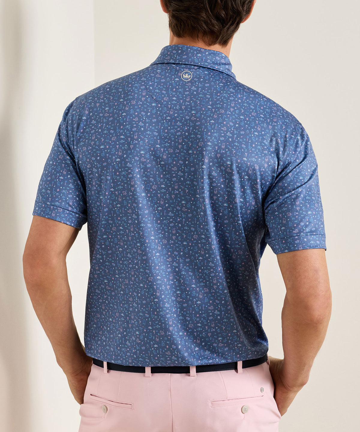 Peter Millar Ridge Print Polo, Men's Big & Tall