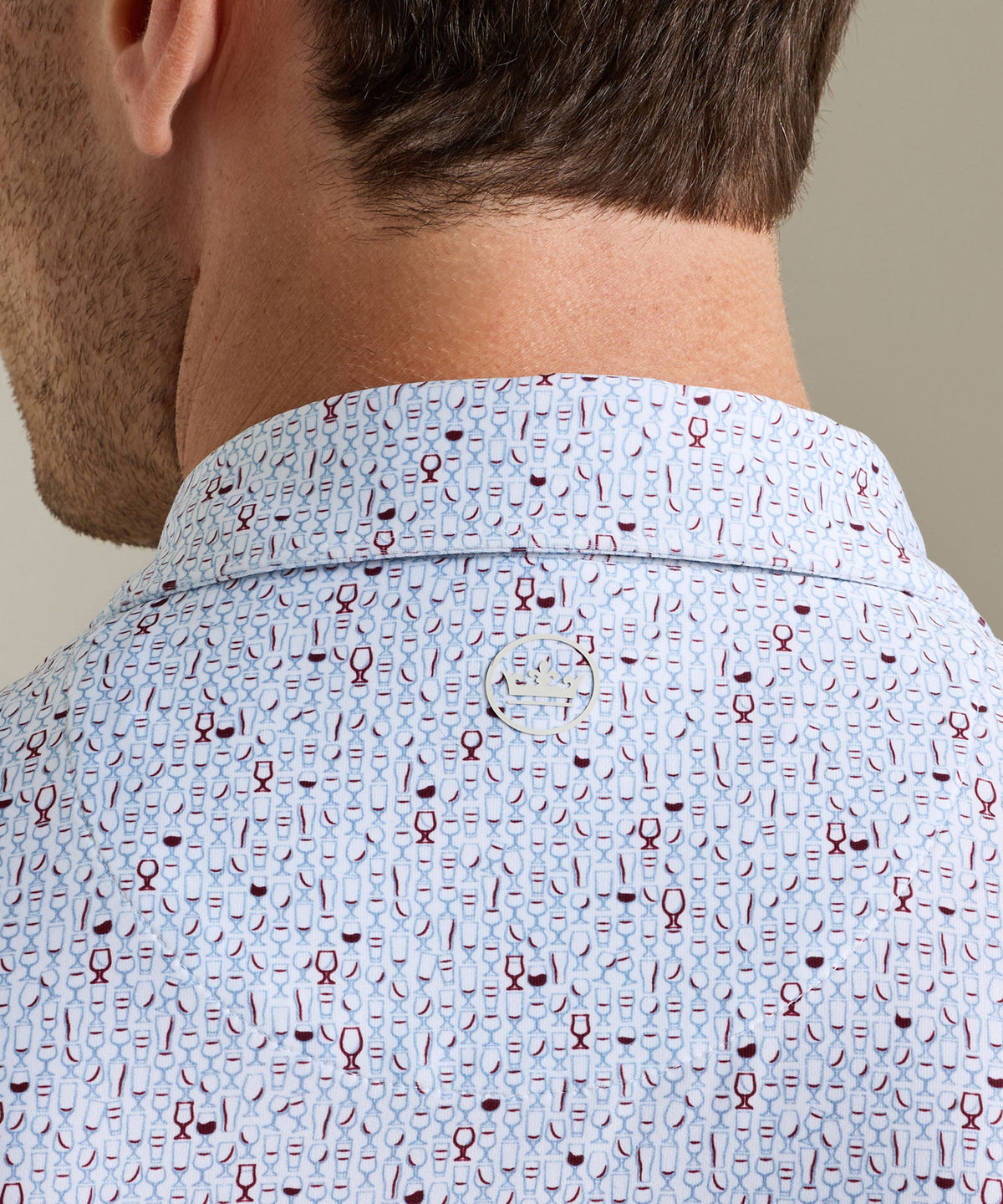 Peter Millar Glassware Print Polo, Men's Big & Tall