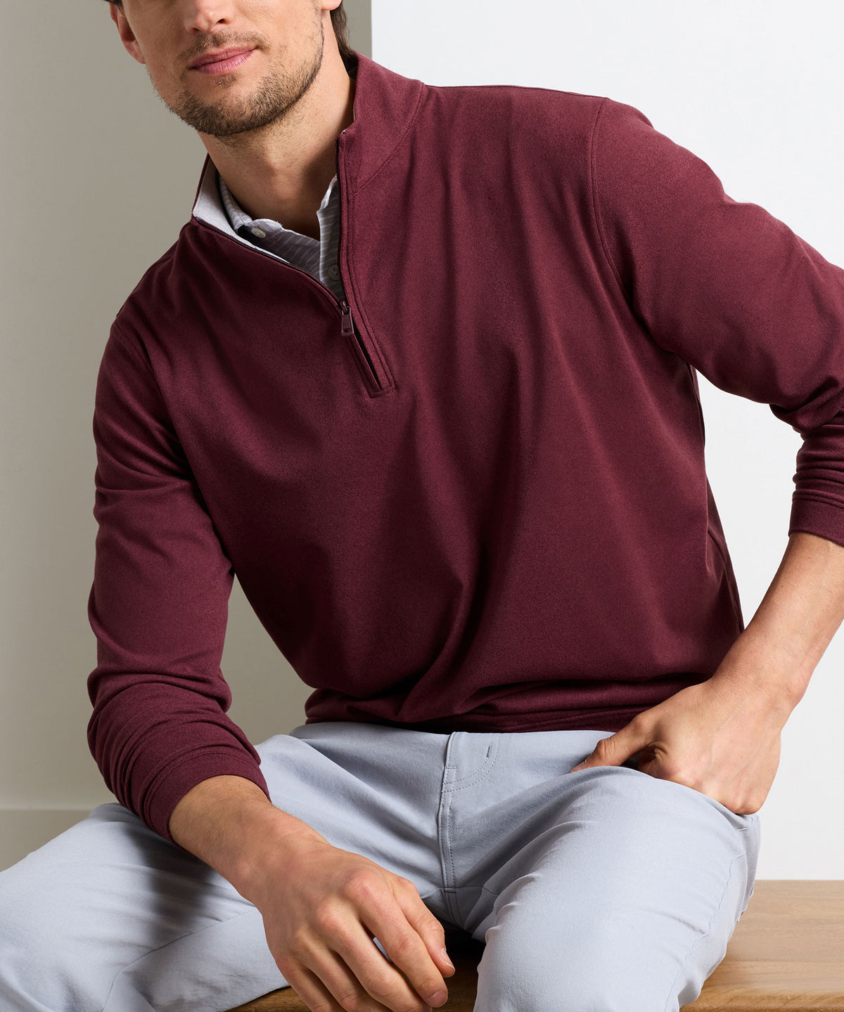 Peter Millar Long Sleeve Ardentair Performance Quarter-Zip Pullover, Men's Big & Tall
