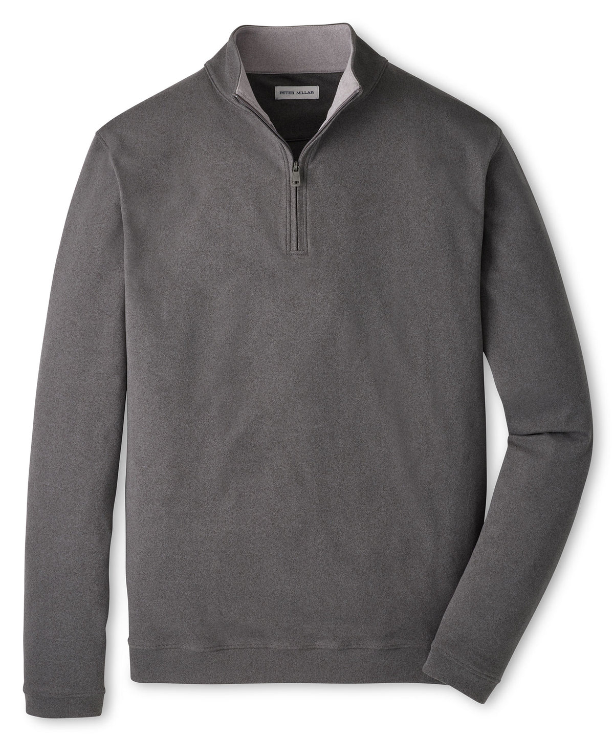Peter Millar Long Sleeve Ardentair Performance Quarter-Zip Pullover - Iron, Men's Big & Tall