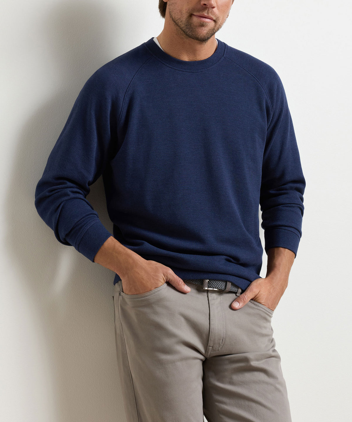 Peter Millar Long Sleeve Crown Comfort Crew Pullover, Men's Big & Tall
