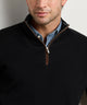 Peter Millar Autumn Crest Suede Trim Quarter-Zip Pullover