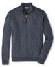 Peter Millar Autumn Crest Suede Trim Quarter-Zip Pullover - Charcoal