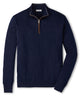 Peter Millar Autumn Crest Suede Trim Quarter-Zip Pullover - Navy