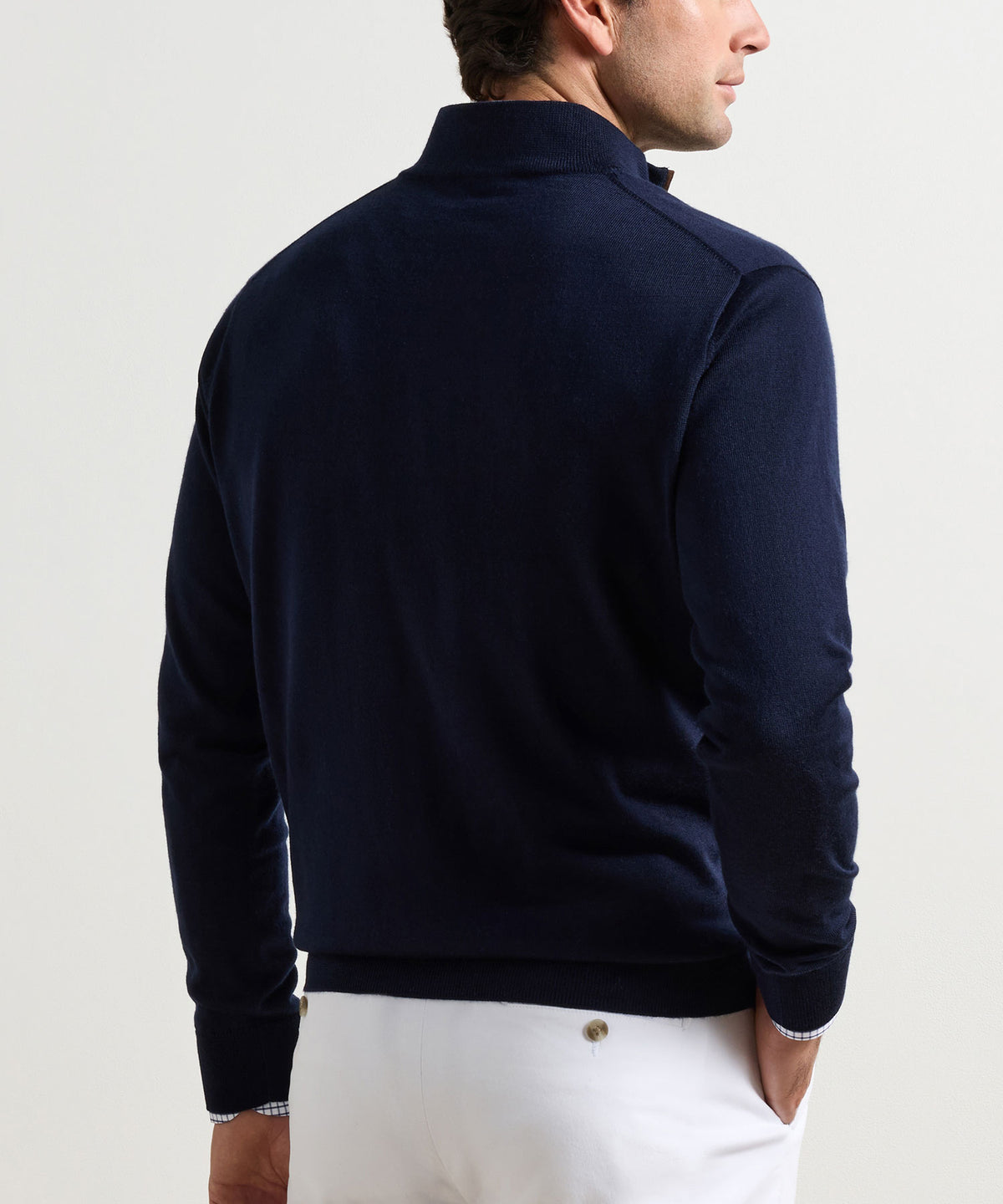 Peter Millar Autumn Crest Suede Trim Quarter-Zip Pullover, Men's Big & Tall