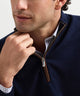 Peter Millar Autumn Crest Suede Trim Quarter-Zip Pullover