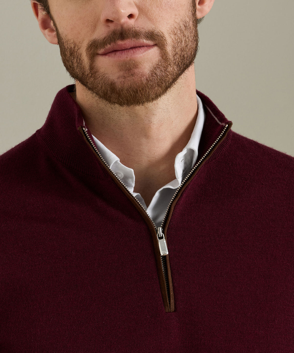 Peter Millar Autumn Crest Suede Trim Quarter-Zip Pullover, Men's Big & Tall