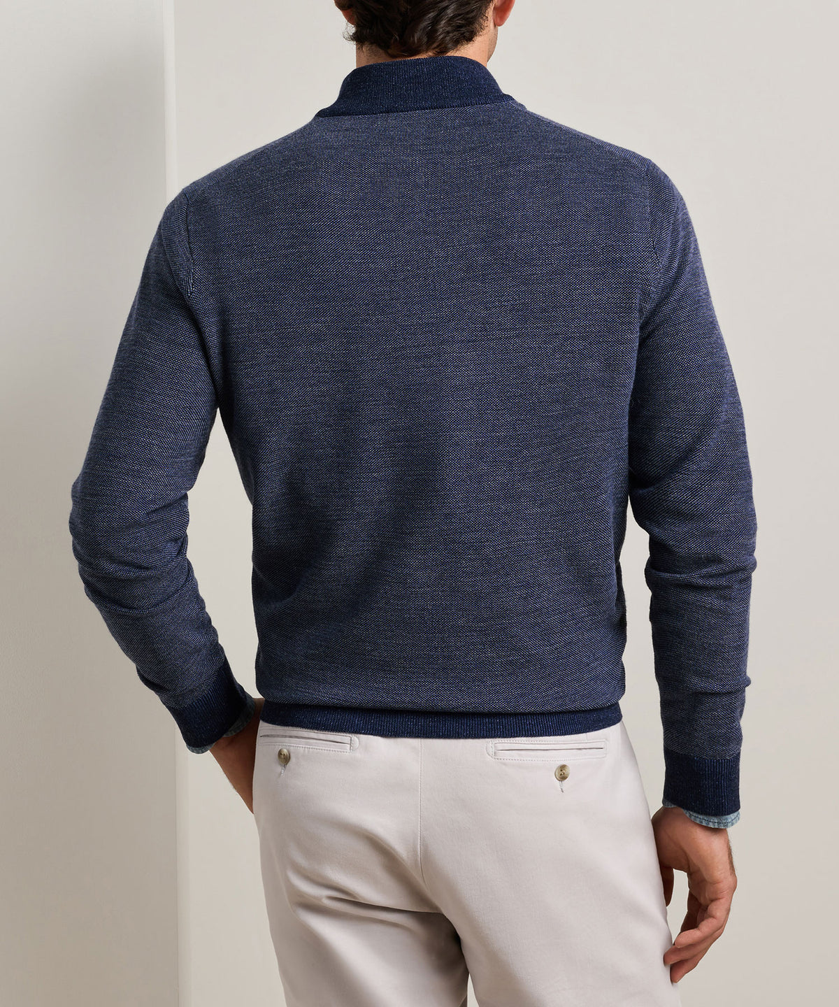 Peter Millar Blair Birdseye Quarter-Zip Pullover, Men's Big & Tall