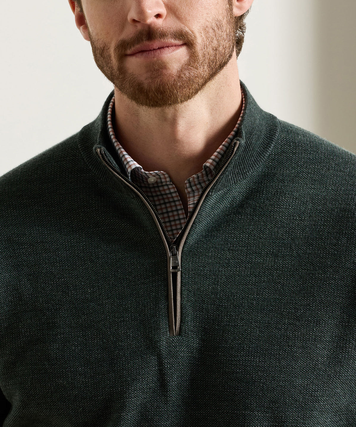 Peter Millar Blair Birdseye Quarter-Zip Pullover, Men's Big & Tall