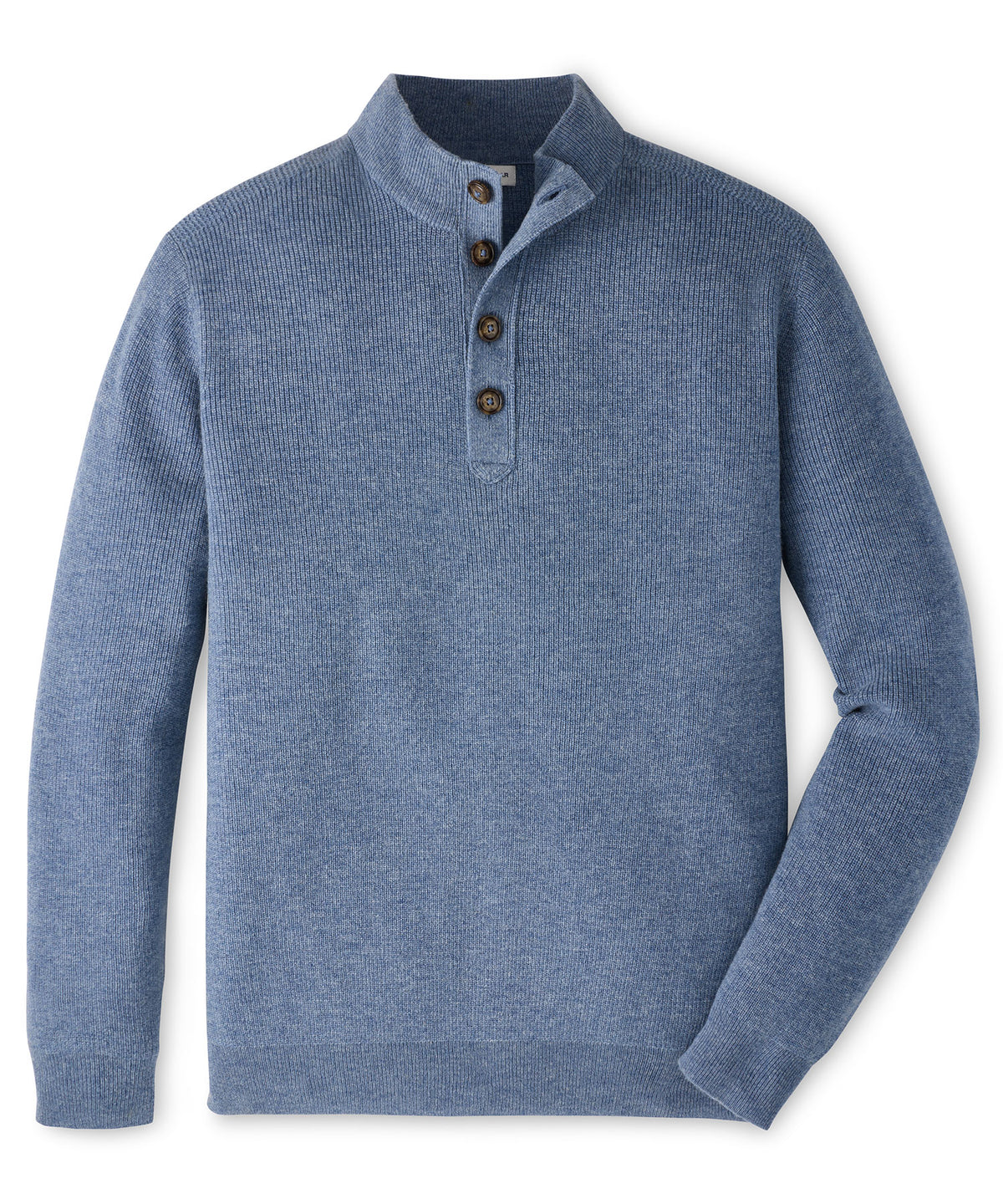 Peter Millar Blackburn Button Mock Sweater - Summer Rain, Men's Big & Tall