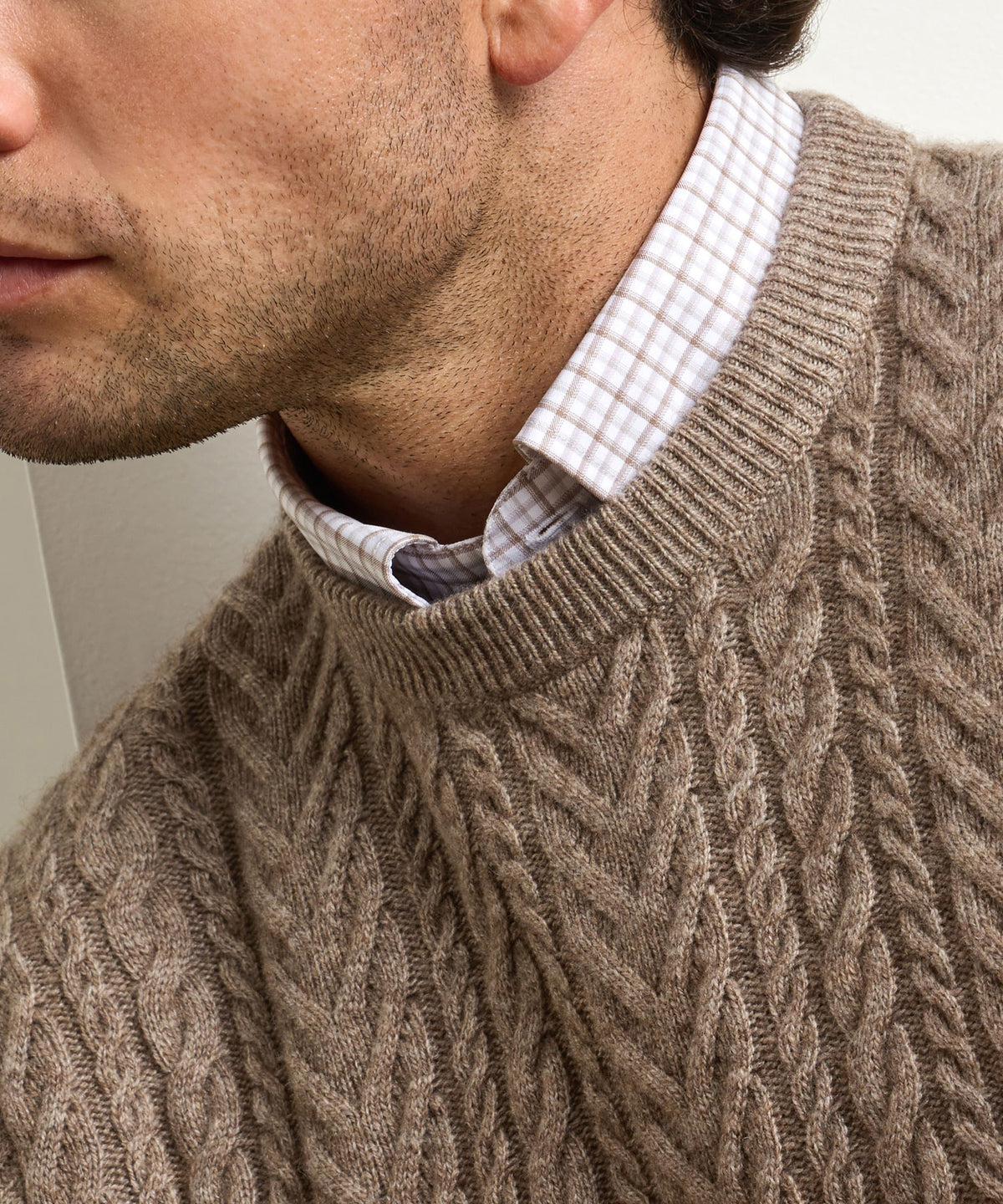 Peter Millar Crescent Cable Crew, Men's Big & Tall