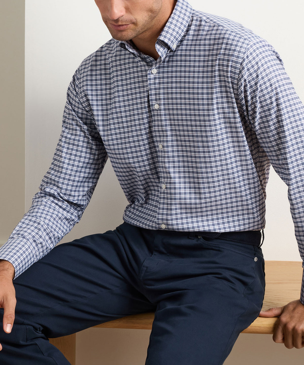 Peter Millar Clark Performance Twill Sport Shirt, Men's Big & Tall