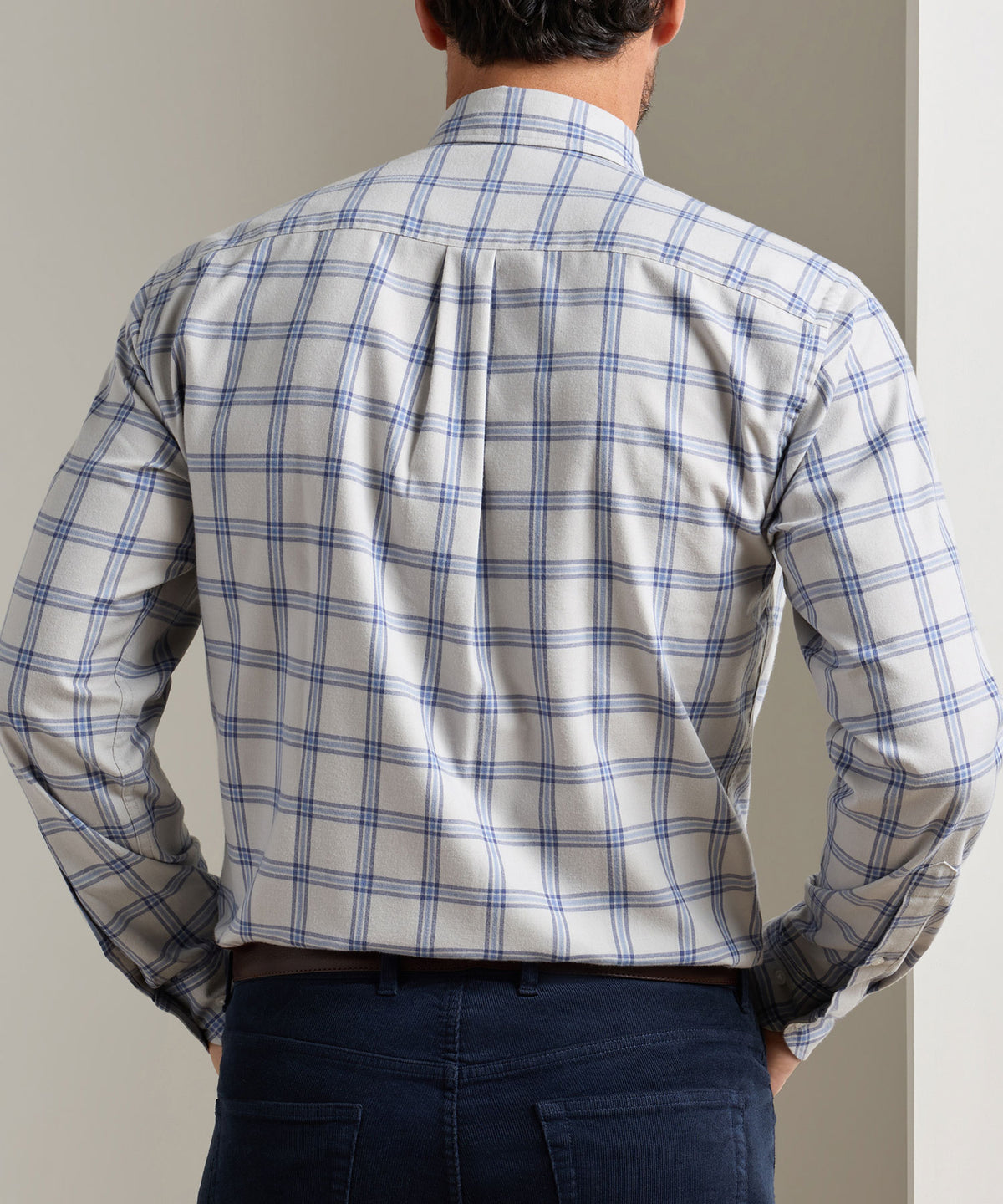 Peter Millar Preston Performance Flannel Long Sleeve Sport Shirt, Men's Big & Tall