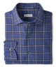 Peter Millar Preston Performance Flannel Long Sleeve Sport Shirt - Crown Blue