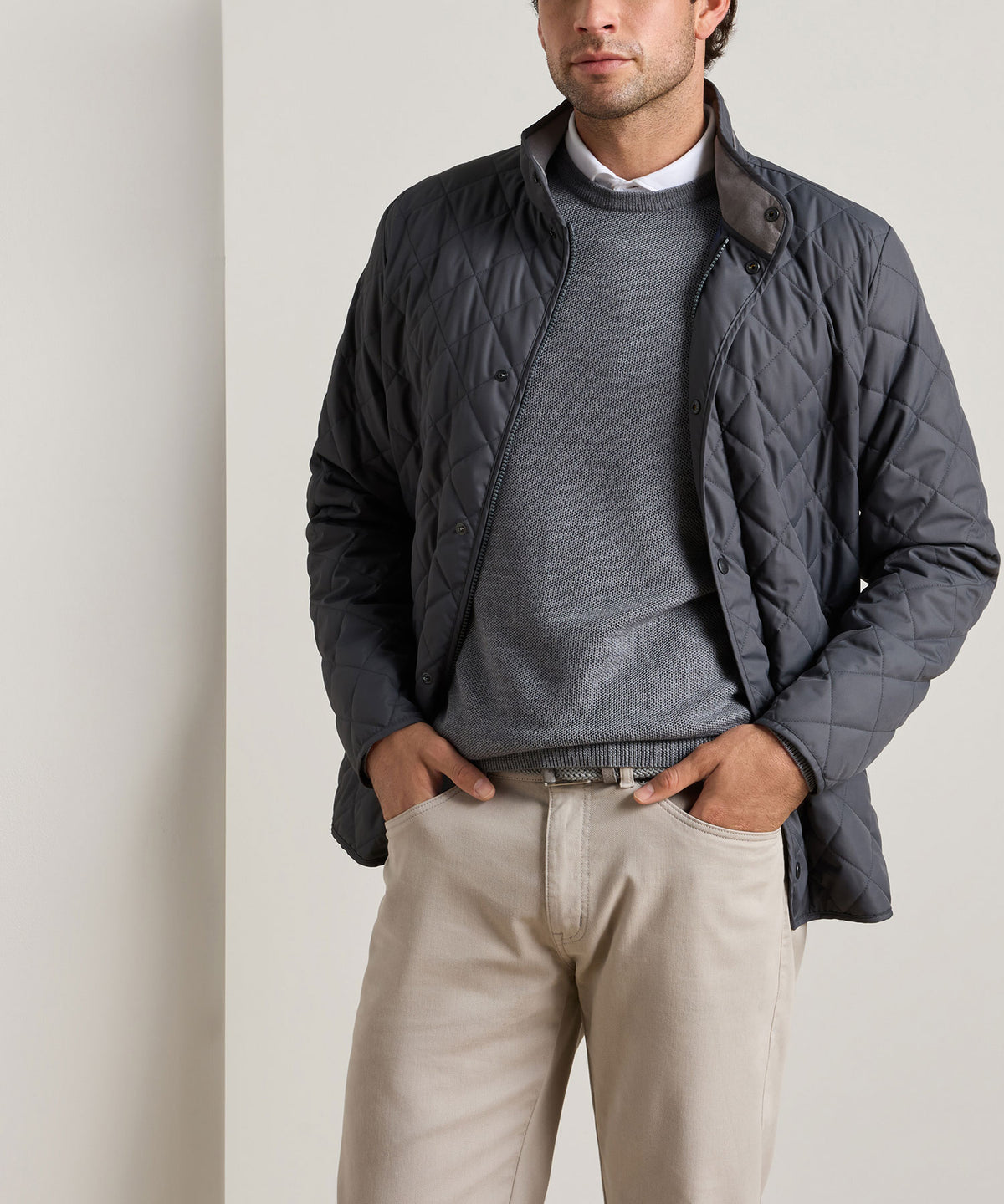 Peter Millar Suffolk Coat - Iron, Men's Big & Tall