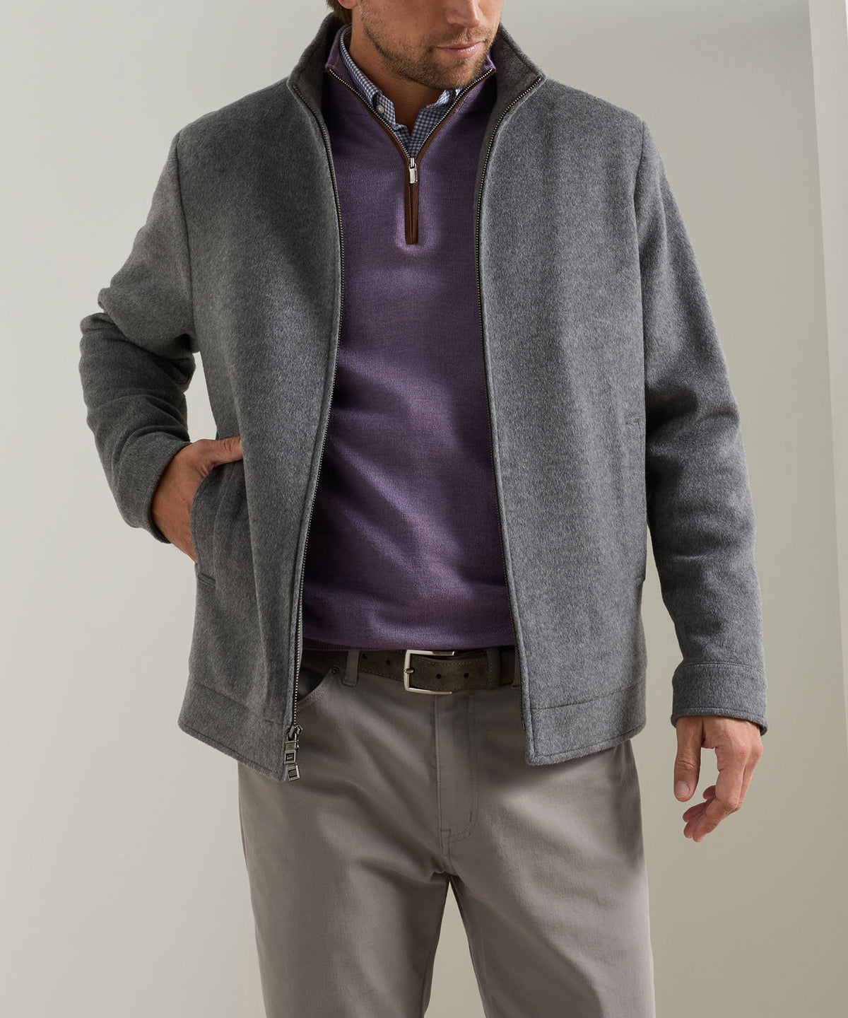 Peter Millar Crown Flex Merino Bomber, Men's Big & Tall