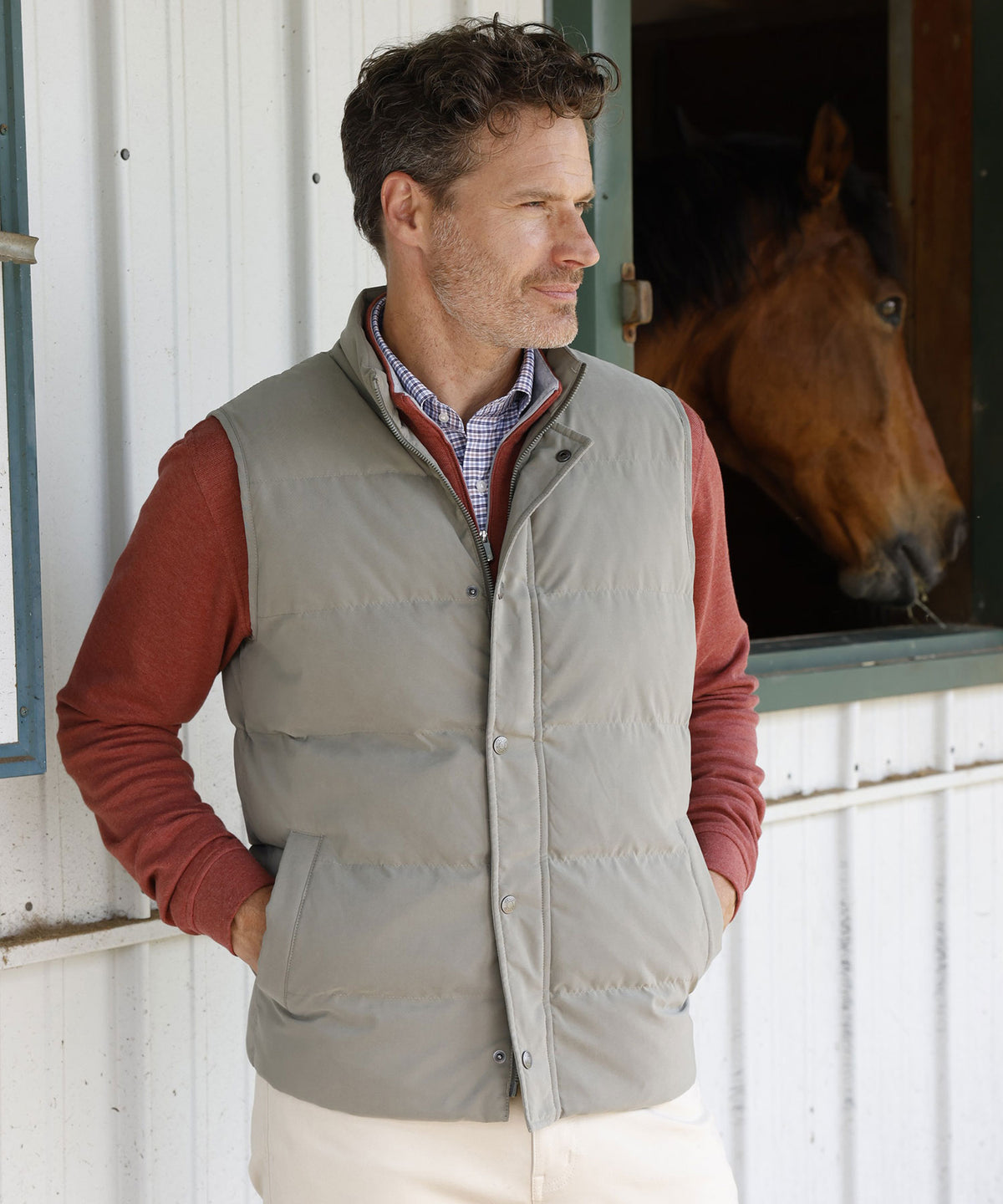 Peter Millar Bedford Quilted Vest, Men's Big & Tall