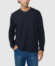 Westport Lifestyle Long Sleeve Dunes Pique Hi-Vee Tee - Black