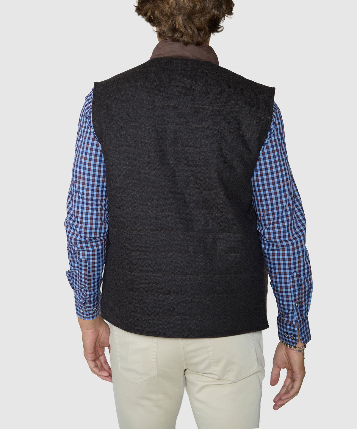 Westport Black Meridian Channel Vest - Chocolate, Men's Big & Tall