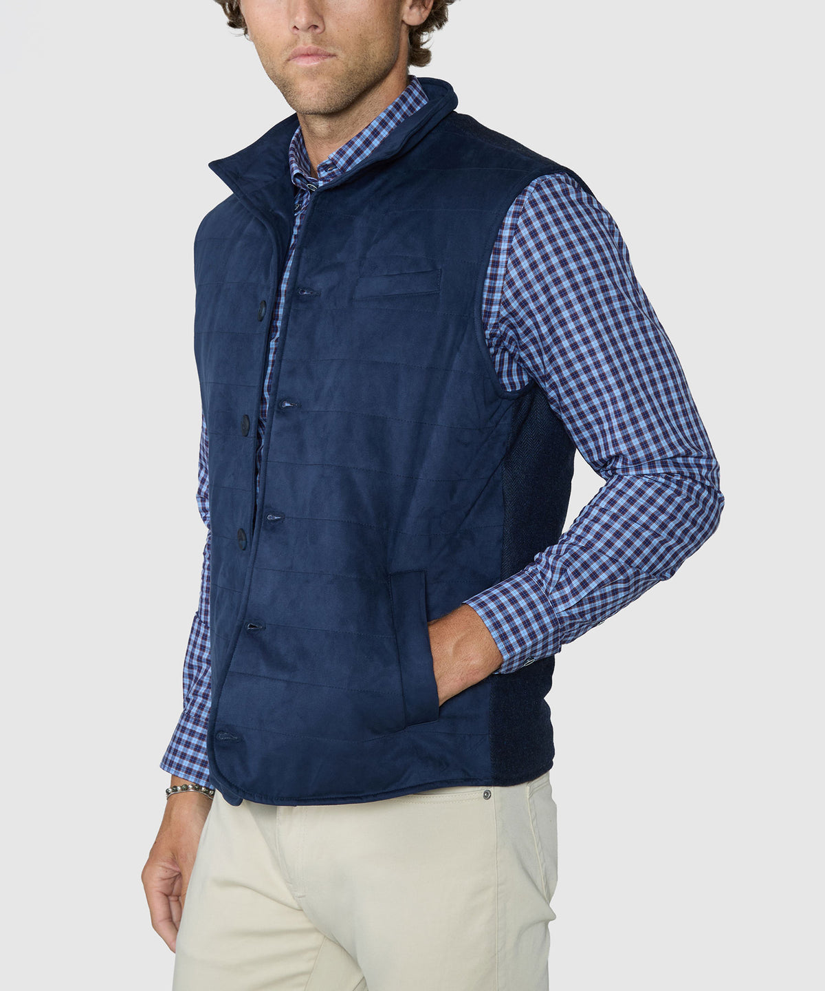 Westport Black Meridian Channel Vest - Navy, Men's Big & Tall