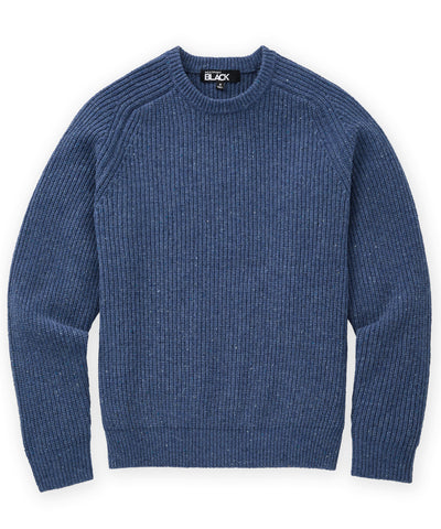 Westport Black Long Sleeve Lodgeview Donegal Crew Sweater, Men's Big & Tall