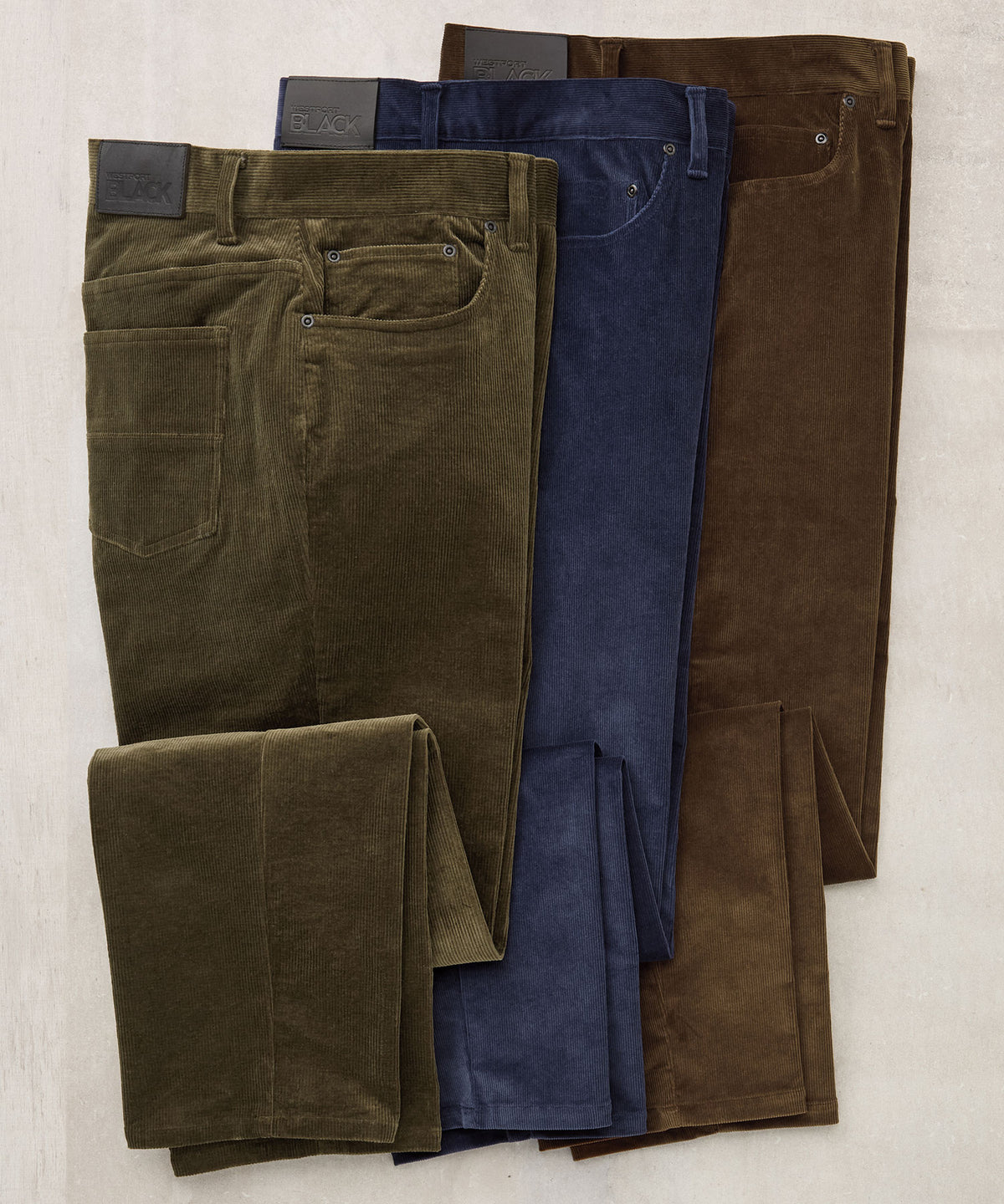 Westport Black Briarwood Stretch Five-Pocket Corduroy Pant, Men's Big & Tall