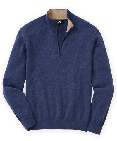 Westport Black Long Sleeve Heritage Quarter-Zip Pullover, Men's Big & Tall