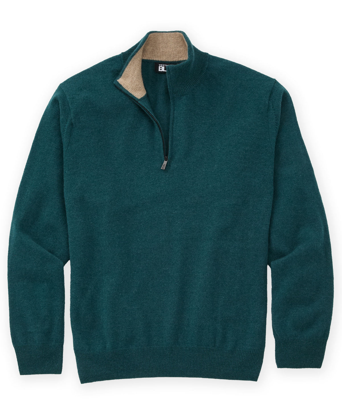Westport Black Long Sleeve Heritage Quarter-Zip Pullover - Pine, Men's Big & Tall