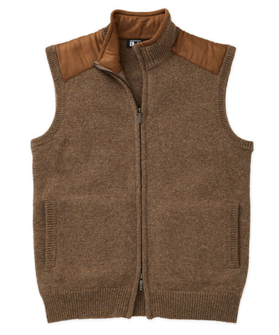 Westport Black Redrock Full-Zip Donegal Vest, Men's Big & Tall